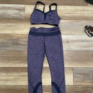 Lululemon matching sports bra and capris